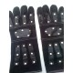 gants  cuir cloutés