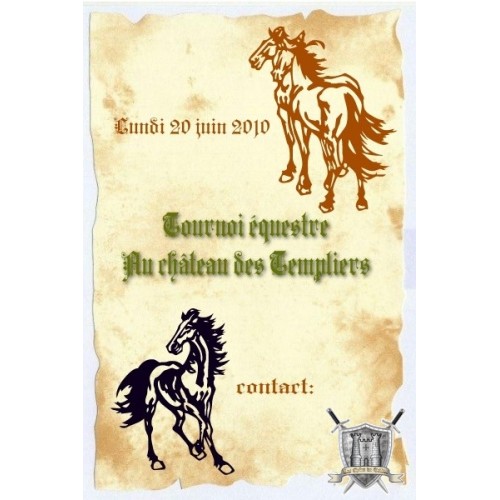 parchemin tournoi equestre