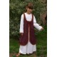 robe medievale grenat petite fille