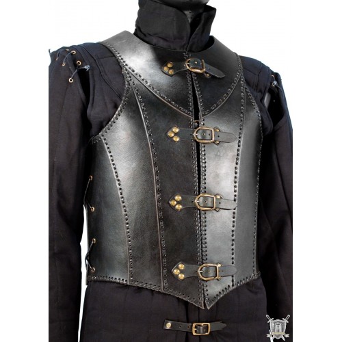 Plastron armure en cuir 