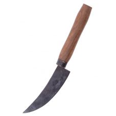 Couteau utilitaire médiéval poignée en bois, forgé à la main, 28 cm