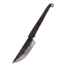 couteau médiéval forgé manche gainé cuir 21 cm