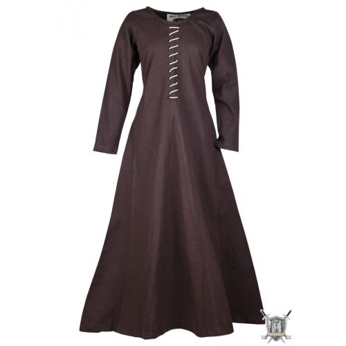 robe médiévale en coton manches longues