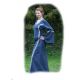 Robe médiévale Ella 100% coton bleu