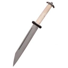 Dague seax courte manche en os avec fourreau