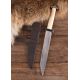 Dague seax courte manche en os avec fourreau