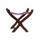 chaise médiévale pliante bois et cuir