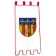 Etendard coton blason au centre 140x70 cm