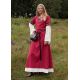 Robe médiévale Alvina coton rouge