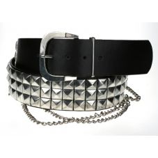 Ceinture cloutée avec chaine