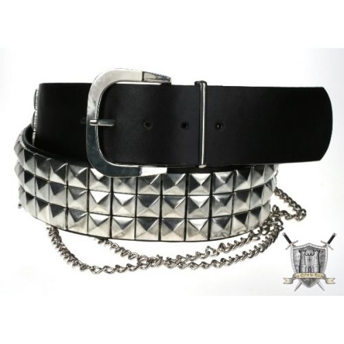 Ceinture cloutée avec chaine