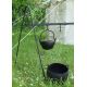 Barre de suspension BBQ entre 2 tripodes