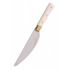 Couteau avec fourreau en cuir marron, env. 19 cm