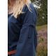 Robe bleue 100% coton manchse amples
