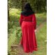 Robe en velours rouge isabelle 100% coton