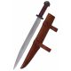 Longue dague viking seax poignée en cuir