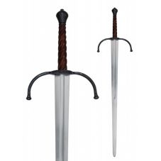 Épée deux mains fin du Moyen Âge acier forgé