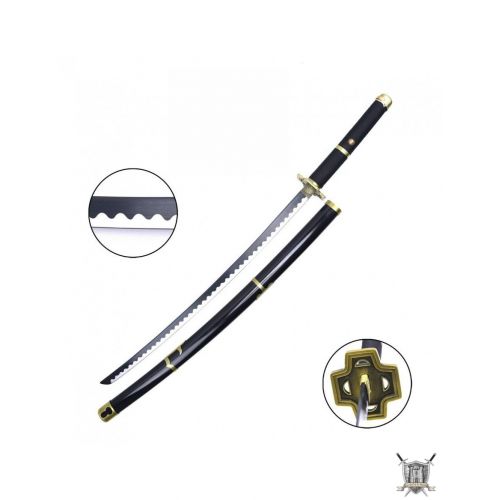 KATANA EN ACIER NON TRANCHANT NOIR YUBASHIRI