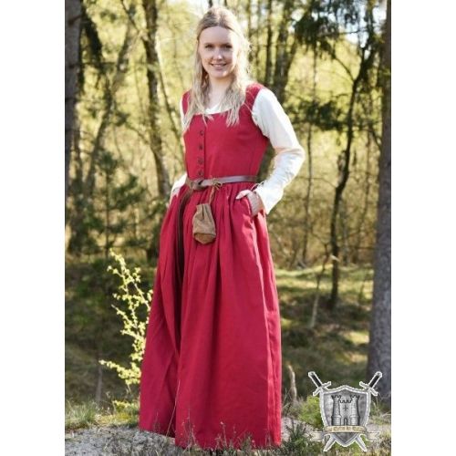 Robe médiévale sans manche 100% coton