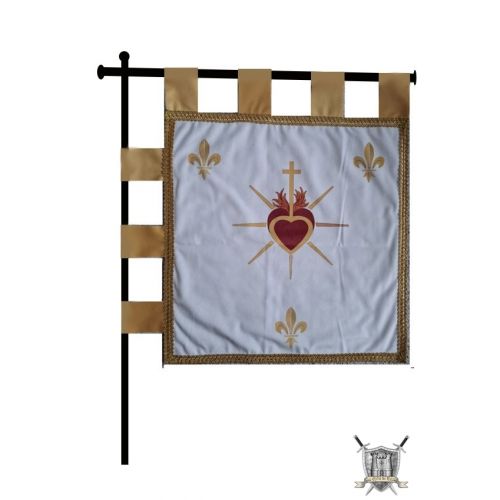 Bannière "cœurs unis J.M." Bannière "cœurs unis J.M."