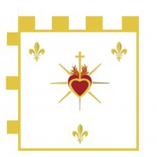 etendard : "cœurs unis J.M."