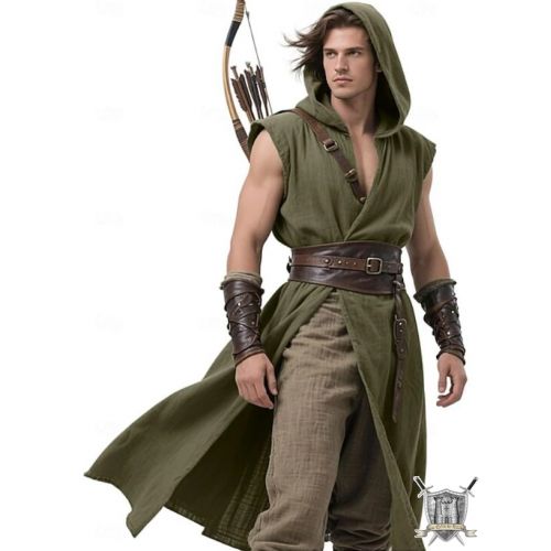 Tunique ouverte &agrave; capuche