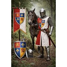 ensemble tabard+bouclier+bannière