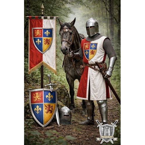ensemble tabard+bouclier+banni&egrave;re 