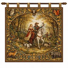 Tapisserie médiévale carrée 100x100cm