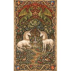 Tapisserie aux licornes 50x81 cm