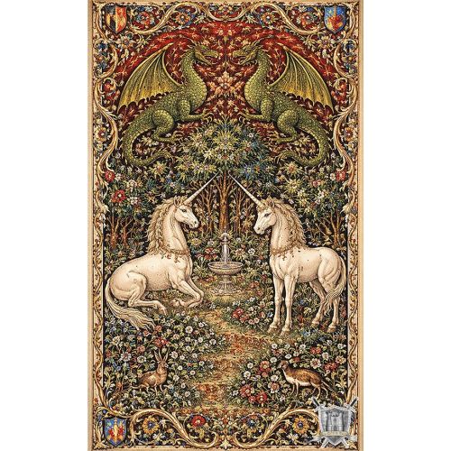 Tapisserie aux licornes 50x81 cm