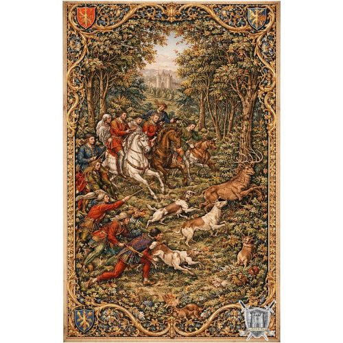 Tapisserie sc&egrave;ne de chasse 130x82 cm