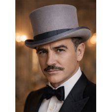 El&eacute;gant chapeau haut de forme 19&egrave;me si&egrave;cle