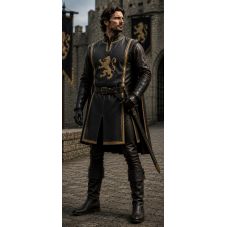 Tabard chevalier noir cuir