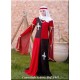 robe medievale rouge noire